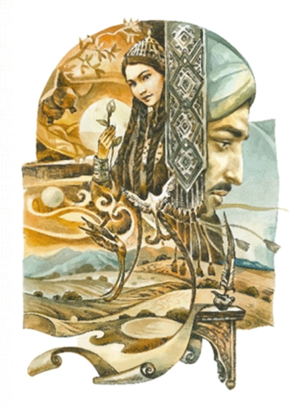 R. Rahmanow. Magtymgulynyň Näme sen goşgusyna ilýustrasiýa. 2014