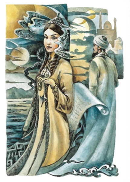 R. Rahmanow. Magtymgulynyň Gözel sen goşgusyna ilýustrasiýa. 2014
