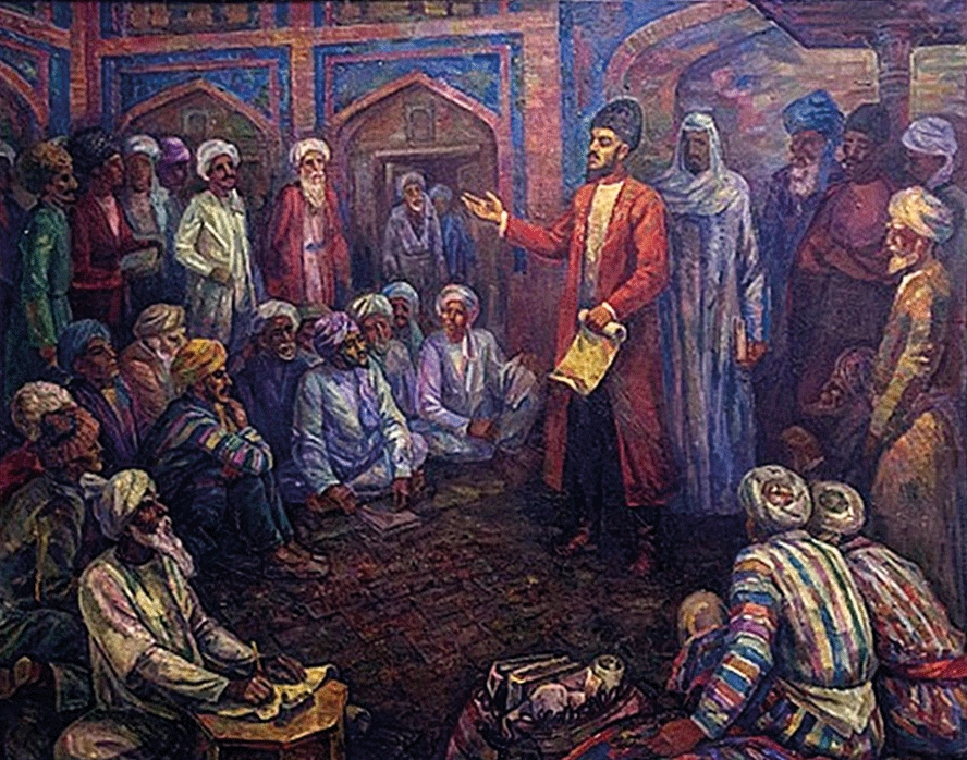 H.Annaçaryýew. Magtymguly Şirgazy medresesinde. 1983