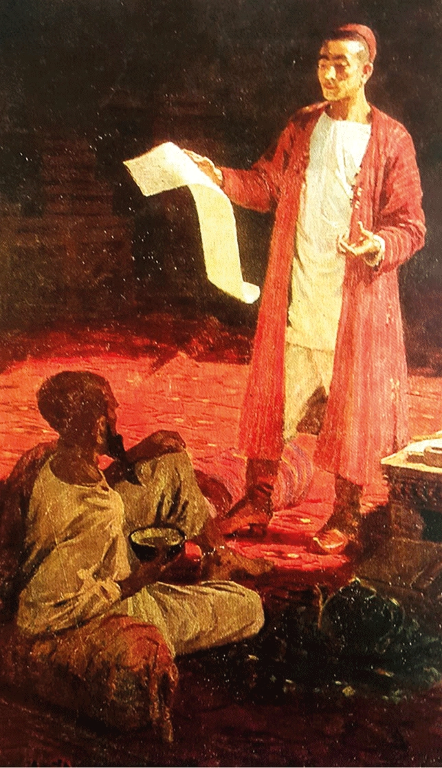 Çary Amangeldiýew. Magtymguly atasy Azada öz goşgusyny akaýar. 1959
